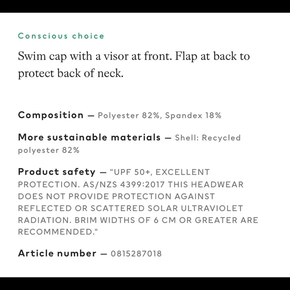 H&M light green Baby Swim Cap NWT - Picture 4 of 4